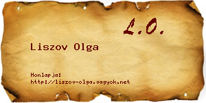 Liszov Olga névjegykártya